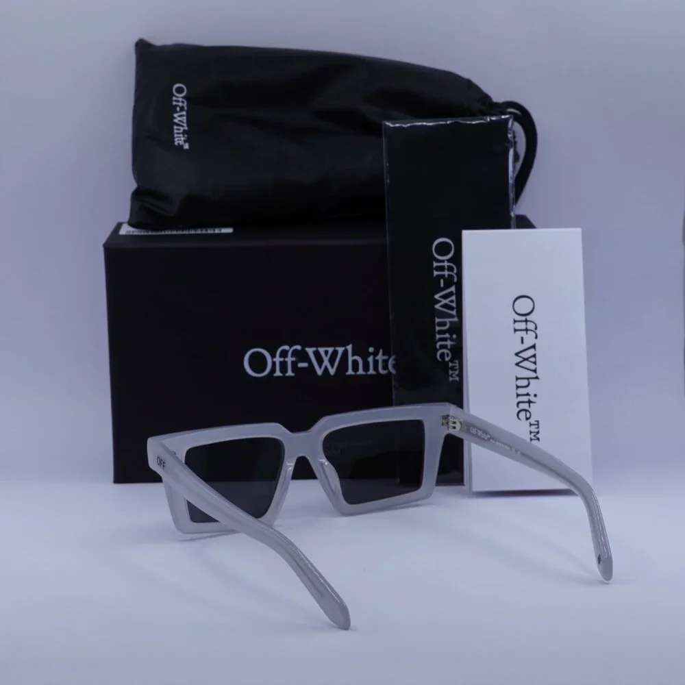 Off-White OERI142 WINDSOR 0907 Square Sunglasses – Shiny Grey